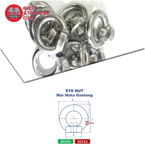 EYE NUT SS304 - Image 2