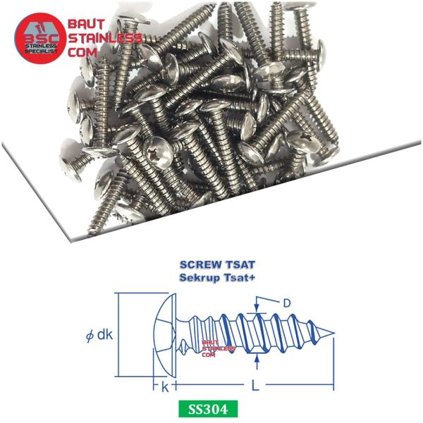 SCREW TSAT SS304 - Image 2